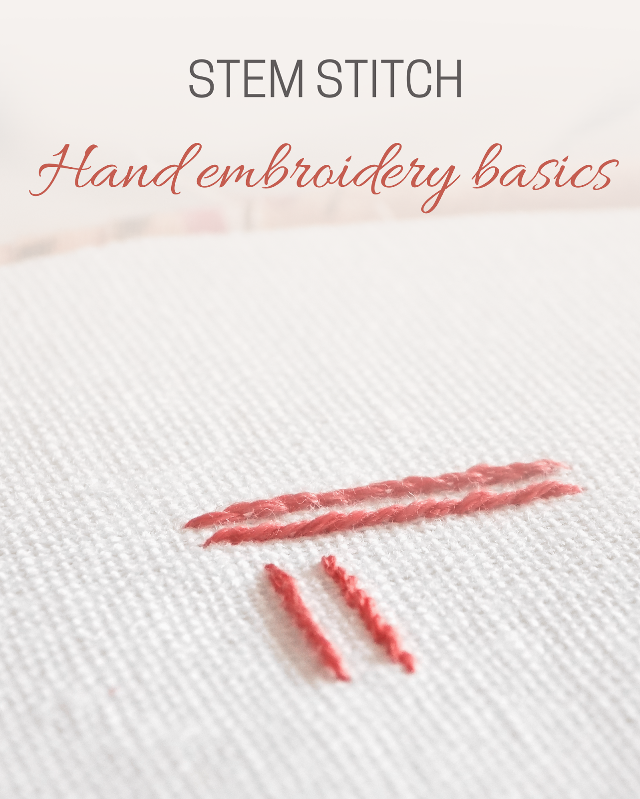 Hand embroidery basics stem stitch Stitch Floral
