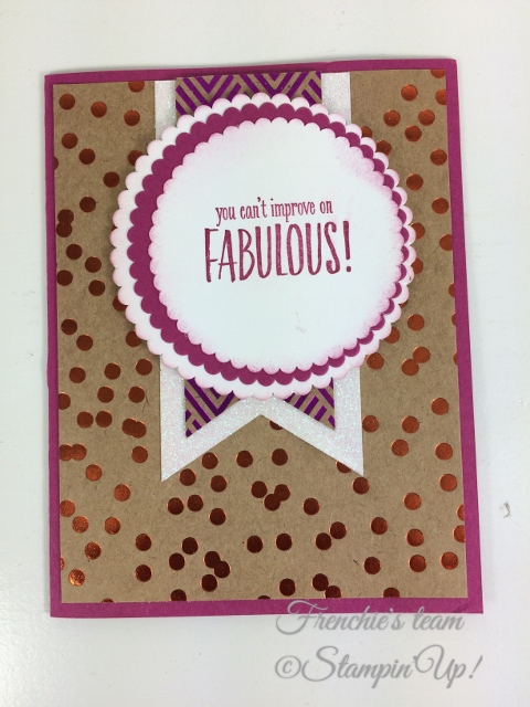 Frenchie' Team, You've Got Style, Stampin'Up!, Foil Frenzy Designer paper,
