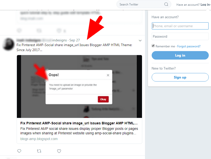 Fix Twitter Cards Issues & Add Meta Data Dynamically AMP HTML Blogger