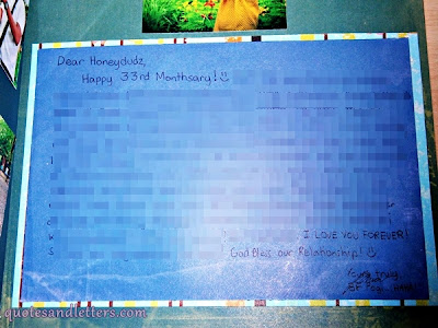 Monthsary Letter