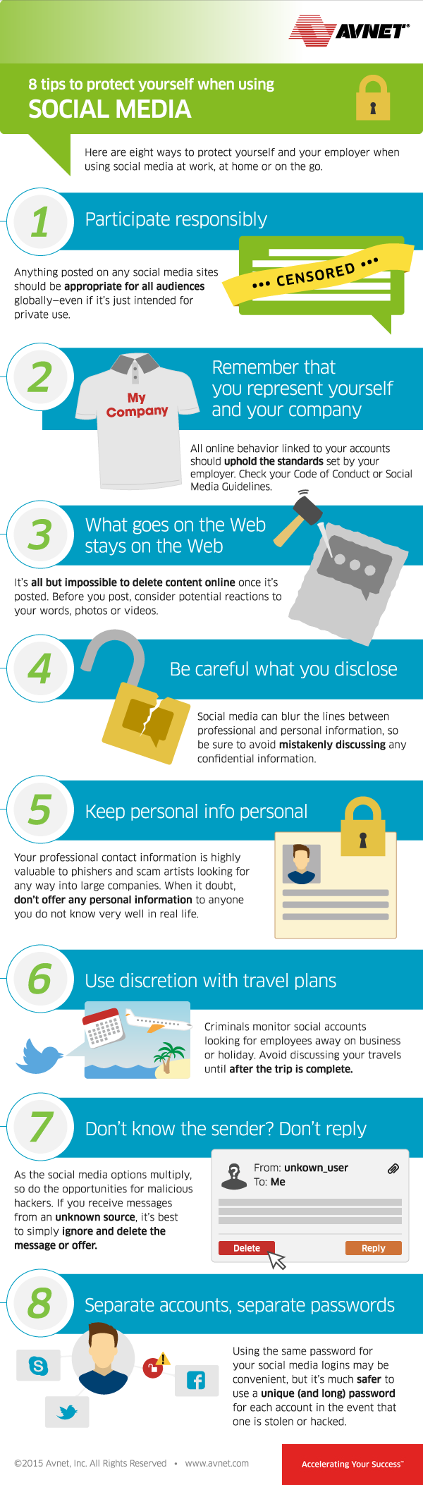 How to protect yourself and your data when using #socialmedia - #infographic