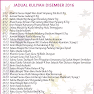 Jadual Kuliah Ustaz Azhar Idrus (UAI) Disember 2016