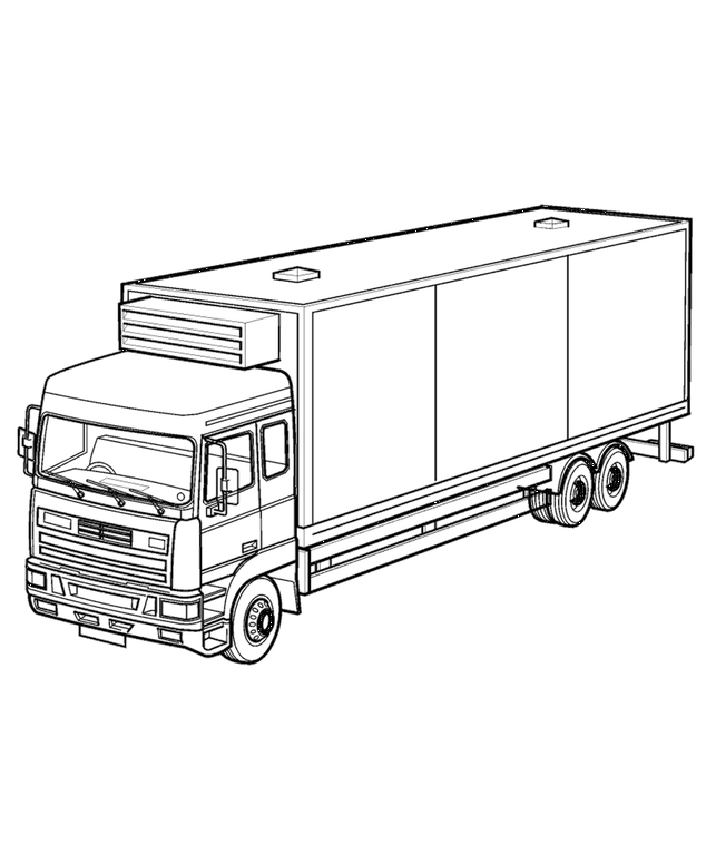 Trucks coloring pages - Lets coloring!