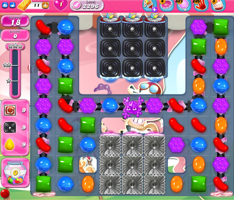Candy Crush Saga level 2296 Candy Crush Saga level 2296