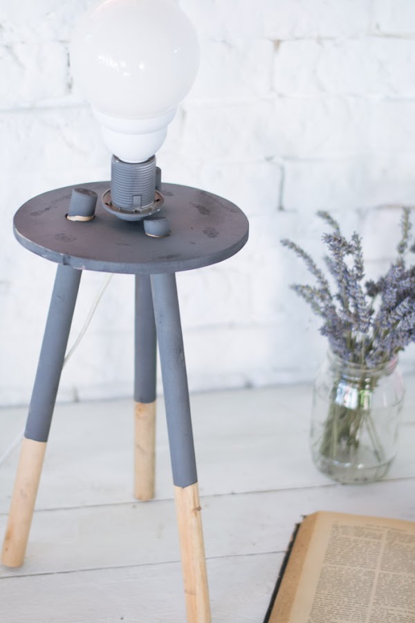 Lámpara nórdica madera diy