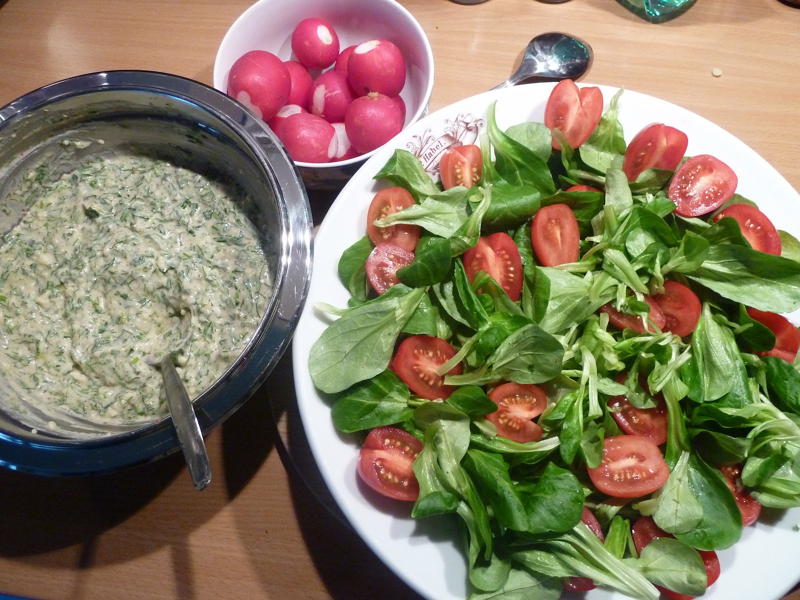 smhope&amp;#39;s kitchen: Gekochte Eier auf Feldsalat mit warmem Kartoffeldressing