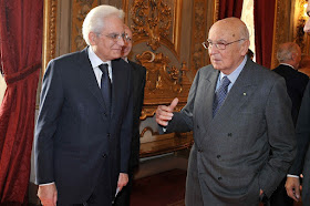 Mattarella with his predecessor Giorgio Napoletano