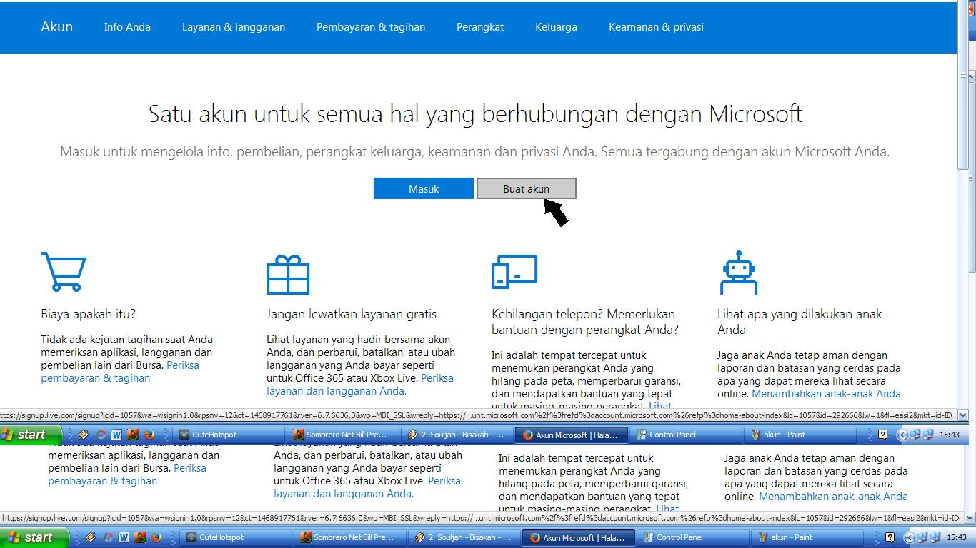 cara membuat akun microsoft untuk windows phone