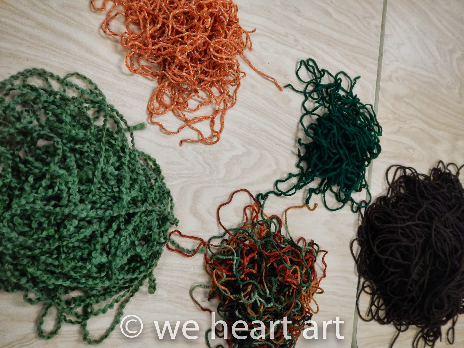 we heart art Paper Plate Tree Weavings