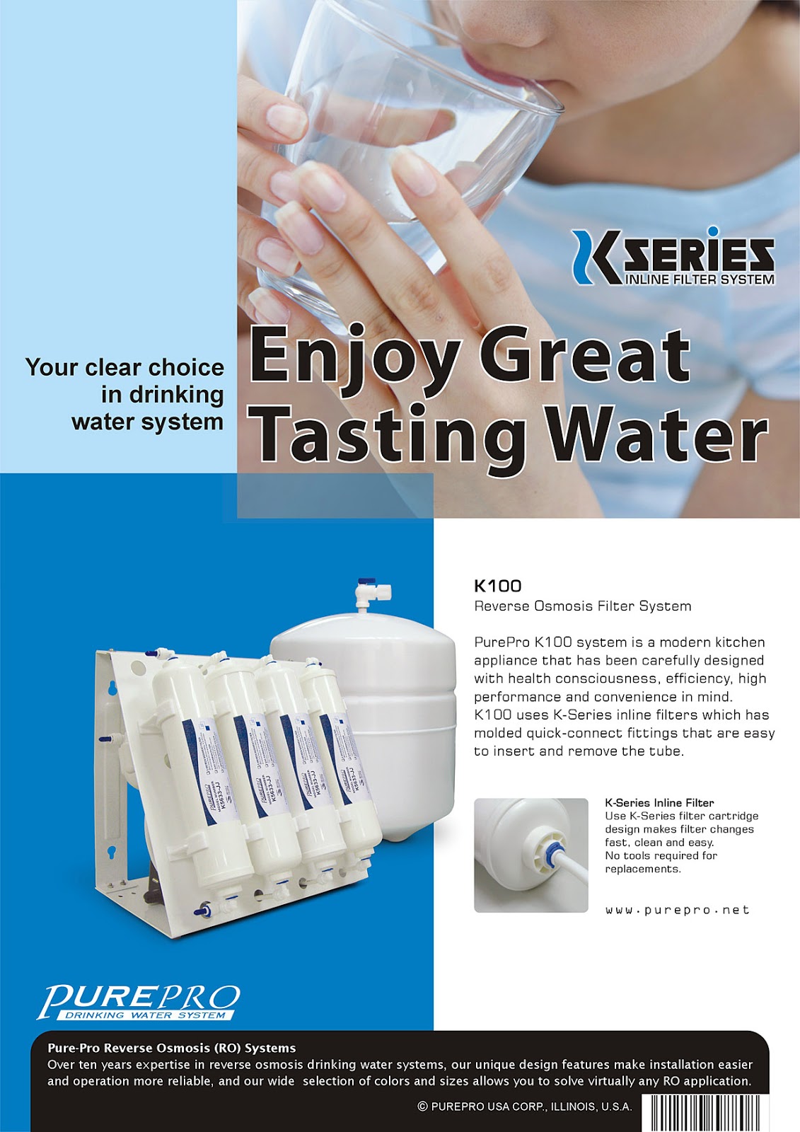 PurePro® K100 Reverse Osmosis Water Filtration System