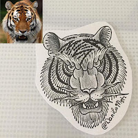 тигр рисунок
