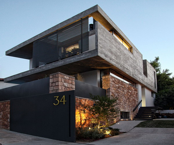 Rumah Minimalis Modern Tampak Depan Dengan Batu Alam