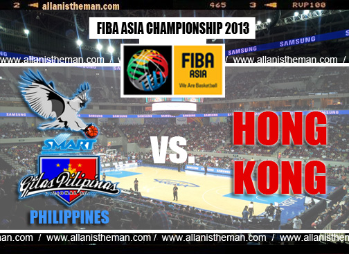 FIBA Asia 2013 Live Stream: Gilas Philippines vs Hong Kong