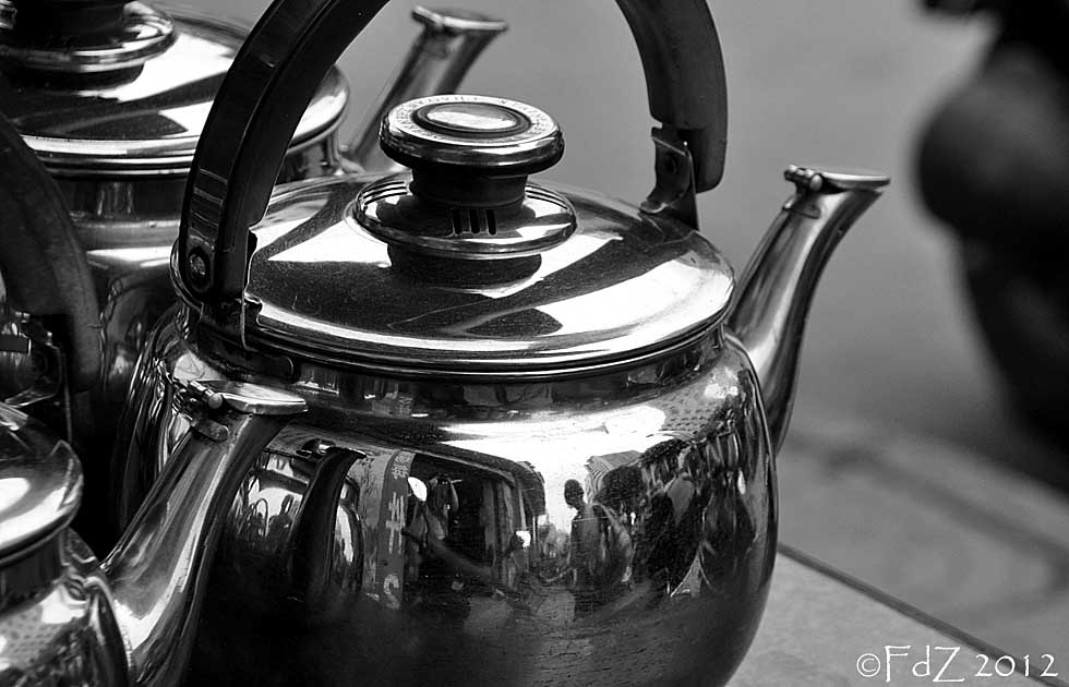 View thru My Global Lens Tea Kettle Reflections