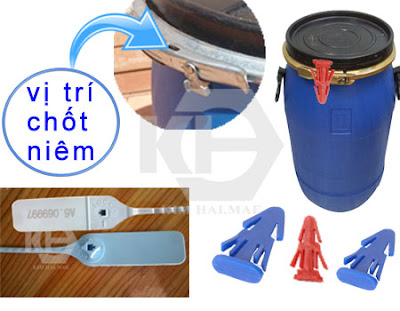Chốt niêm phong thùng nhựa Chốt niêm phong thùng nắp hở
