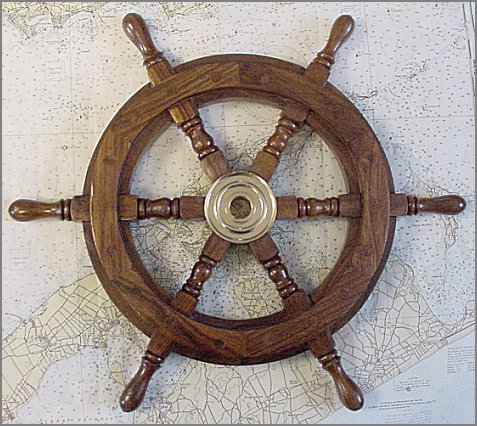 wooden boat steering wheels