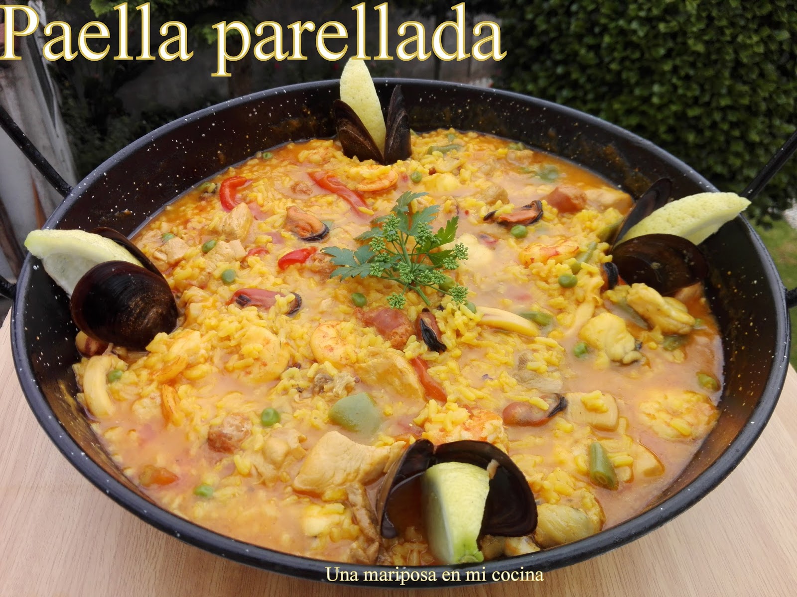 Una mariposa en mi cocina Paella parellada