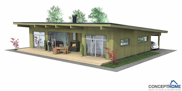 Projetos de Casas: Projeto de casa pequena CH61