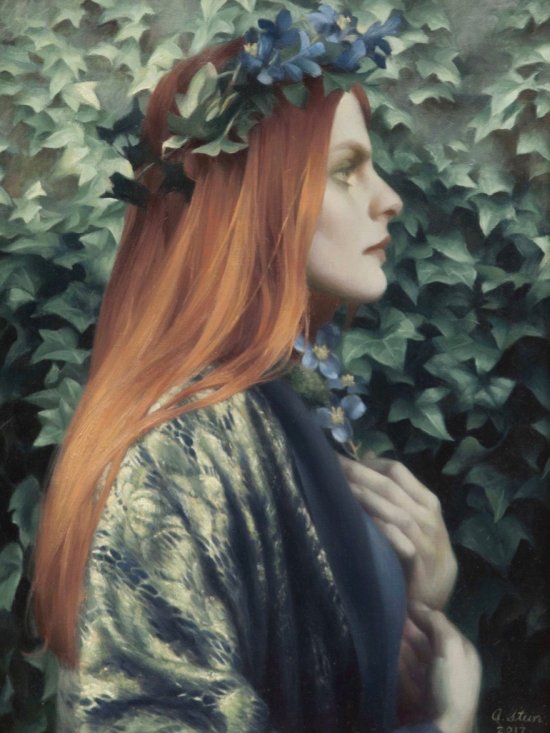 As belas pinturas tradicionais com mulheres de Adrienne Stein Adrienne Stein arte pinturas tradicionais mulheres renascentismo beleza natureza