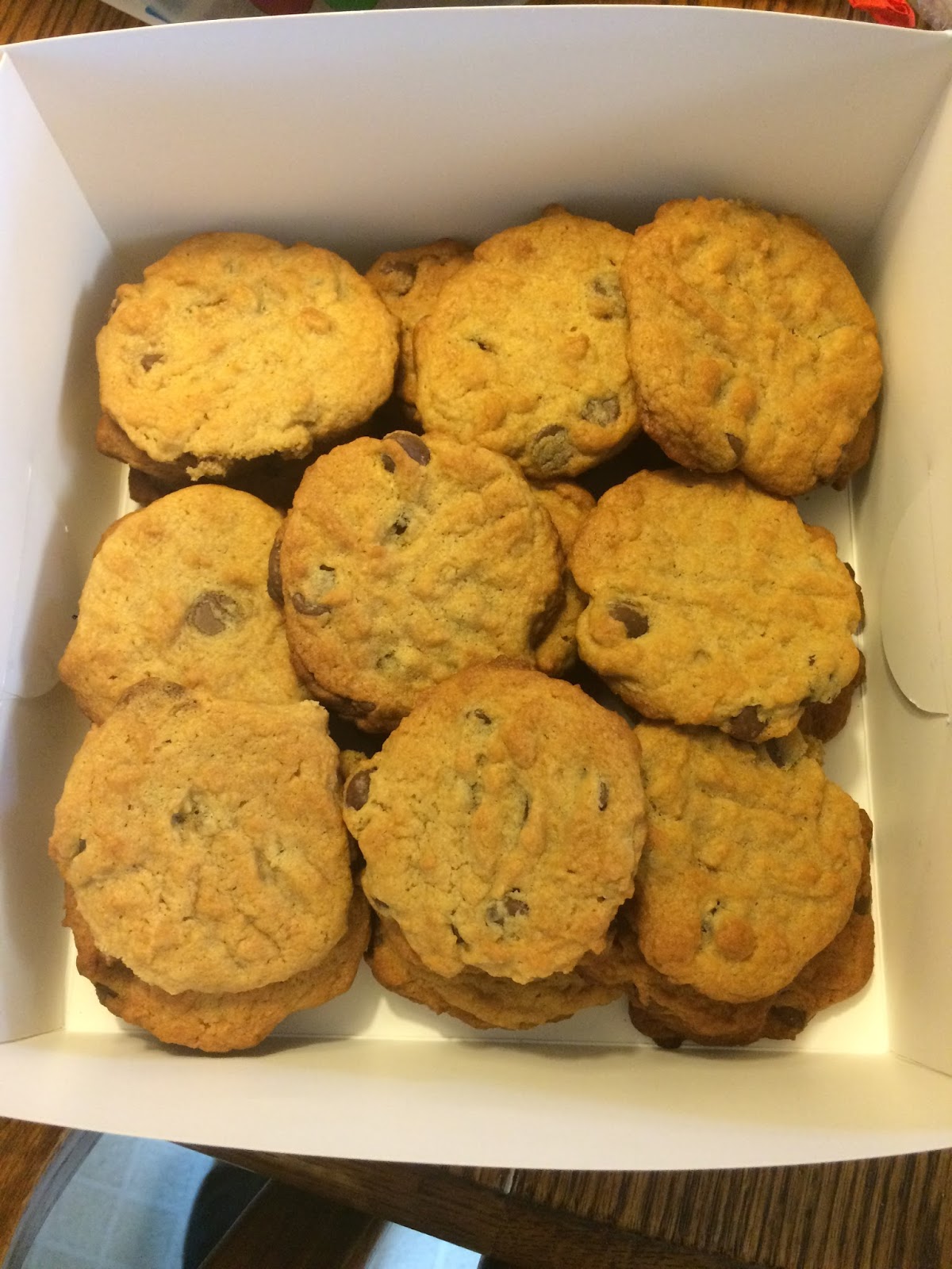 Dolce Bella Baker Peanut Butter Cookies with Chocolate Chips