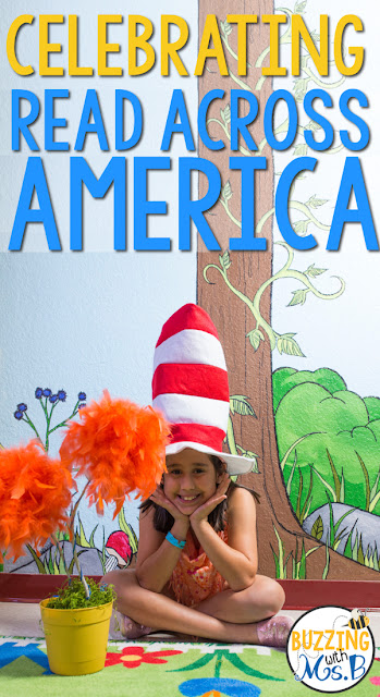 Celebrate Read Across America with these fun Seuss-themed ideas and activities! The entire week is chock full of events you can check out the cute decorations we used to celebrate this fun week! Celebrate Read Across America with these fun Seuss-themed ideas and activities! The entire week is chock full of events and tasty snacks and treats! Check out the cute bulletin boards and decorations we used to celebrate this fun week such as Seuss signposts and truffula trees!
