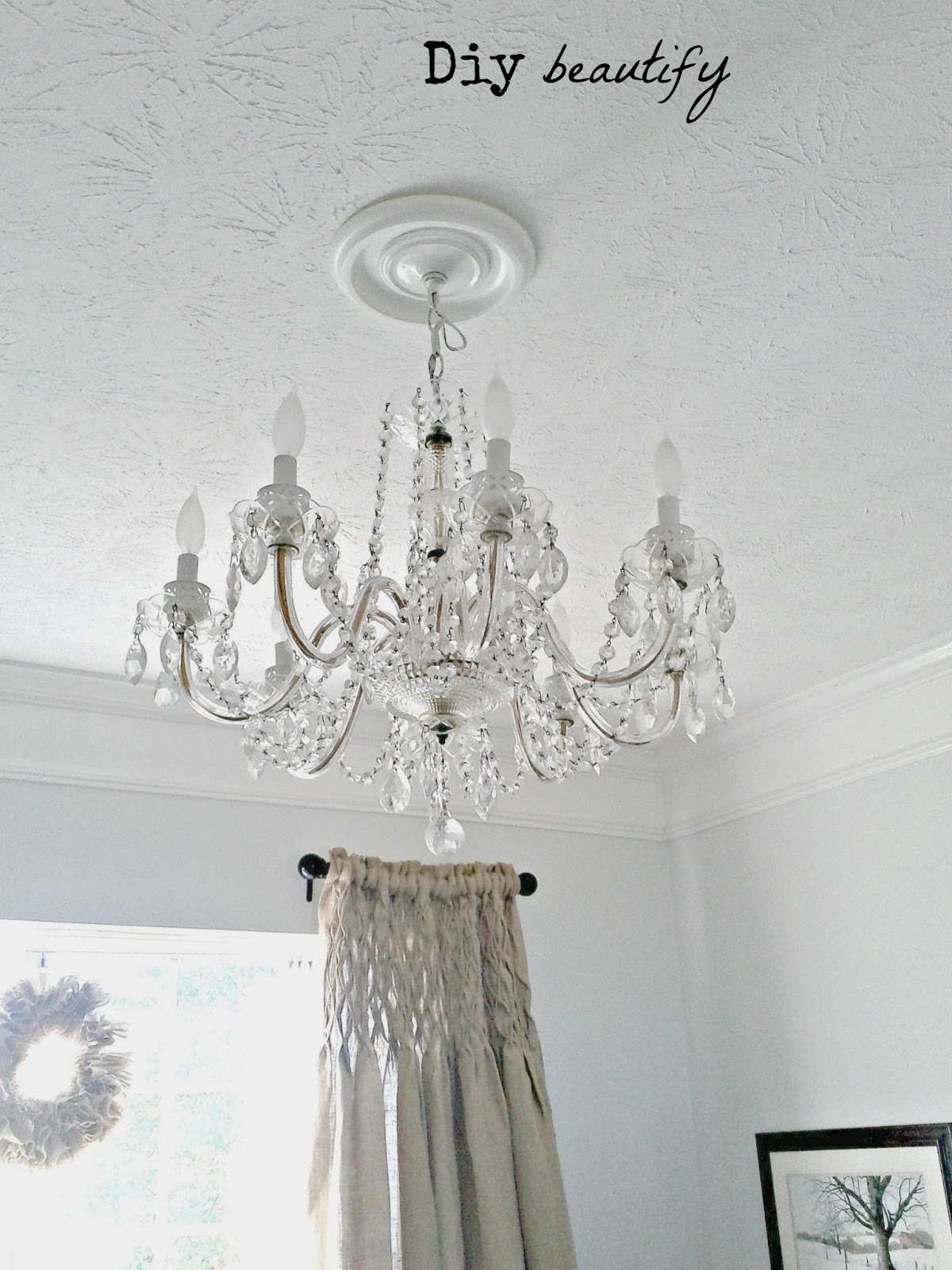 Cover Your Chandelier Cords with Burlap DIY Beautify Creating