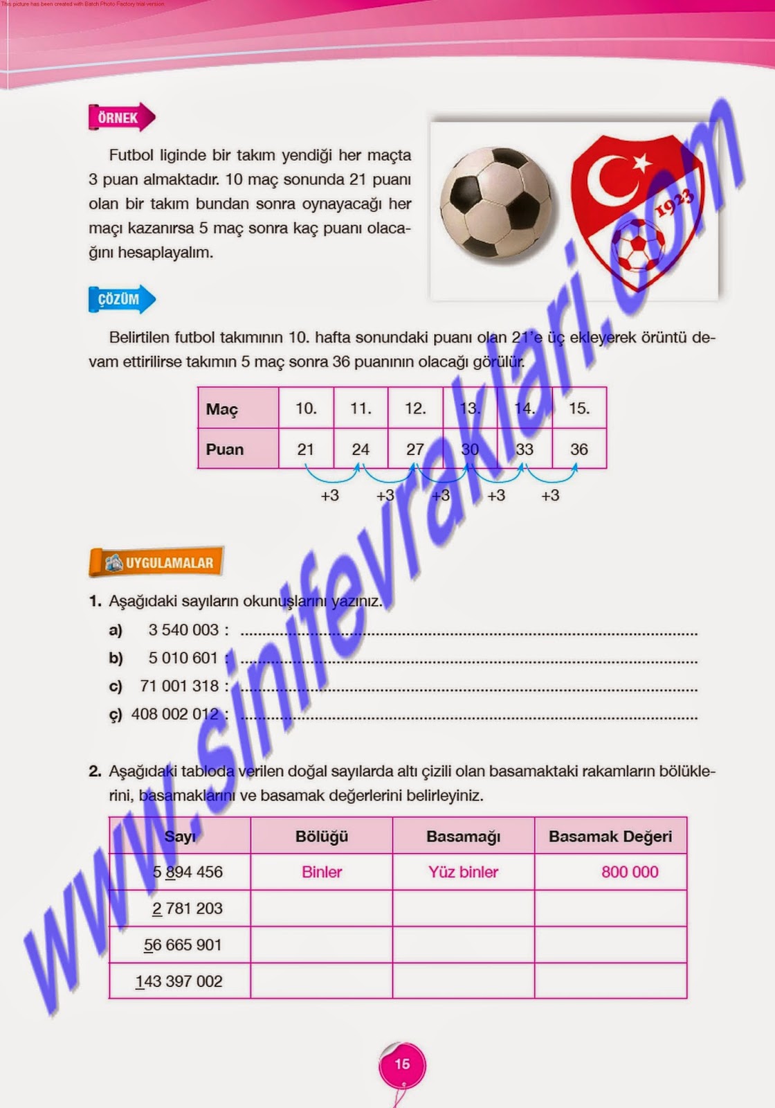 5. Sinif Matematik Pasifik Yayinlari Ders Kitabi Cevaplari Sayfa 15