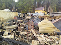 (ФОТО)В Санаторий Глядены произошел серьезный пожар, который мог уничтожить весь поселок.