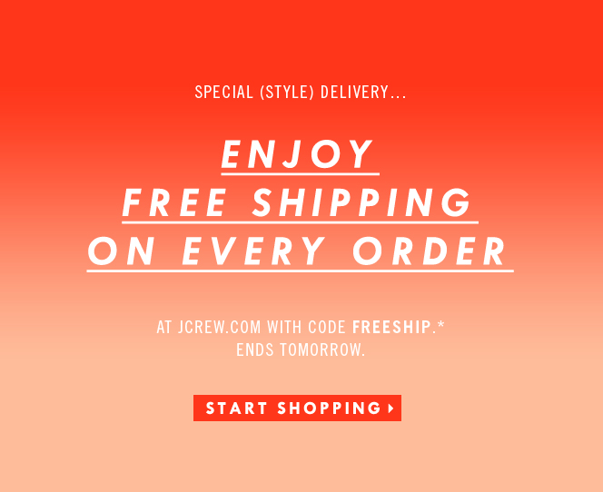 J.Crew Aficionada Free Shipping On Any Order at {& 30 off Sale in Stores!}