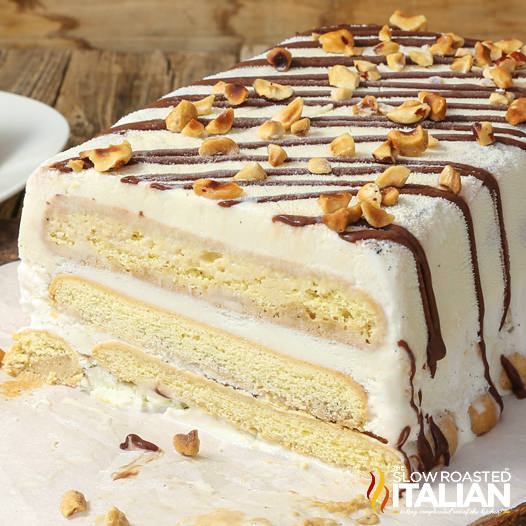 Tiramisu Ice Cream Cake (With Video)