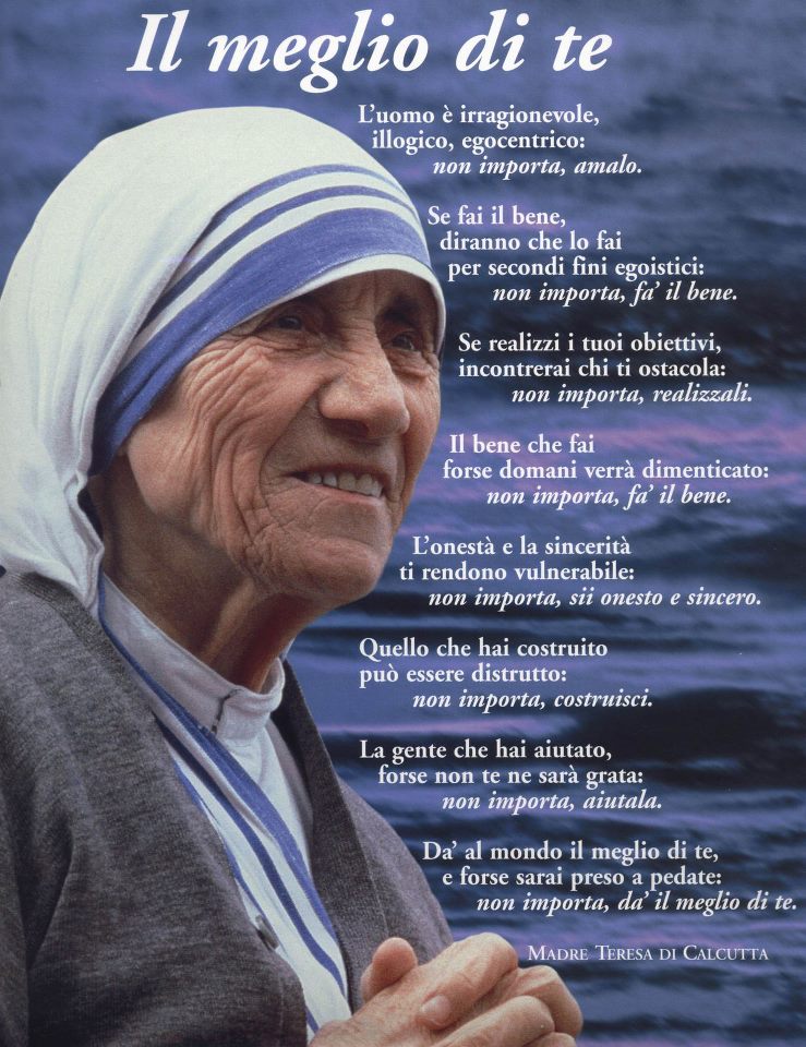 Frasi Di Natale Di Madre Teresa.Frasi Sul Natale Di Madre Teresa