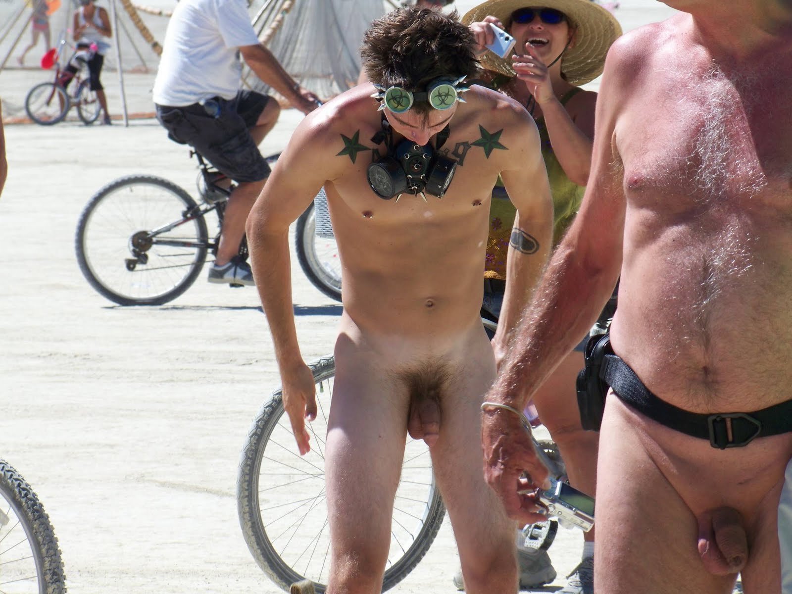 Naked Men at Burning Man 