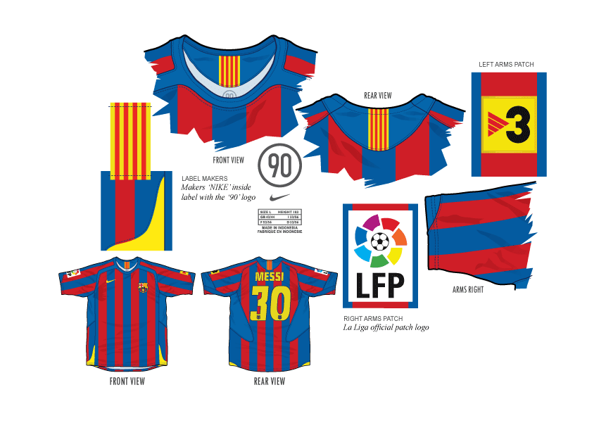 Football teams shirt and kits fan: FC Barcelona 2005/06 Home