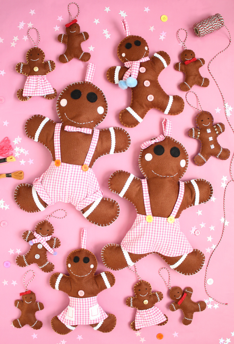 diy felt gingerbread
