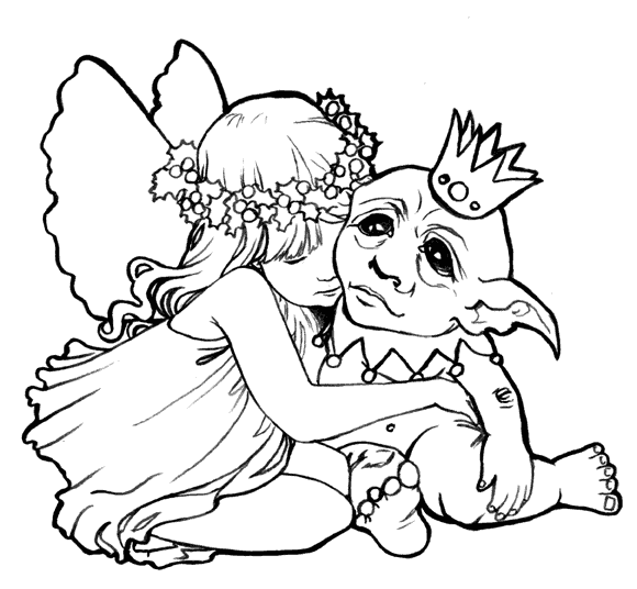 fairies and mermaids coloring pages - photo #21
