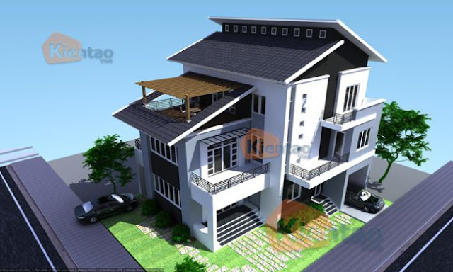 Thiết kế nhà biệt thự đẹp,hiện đại - phối cảnh 3 thiet-ke-nha-biet-thu-dep-hien-dai-phoi-canh-3