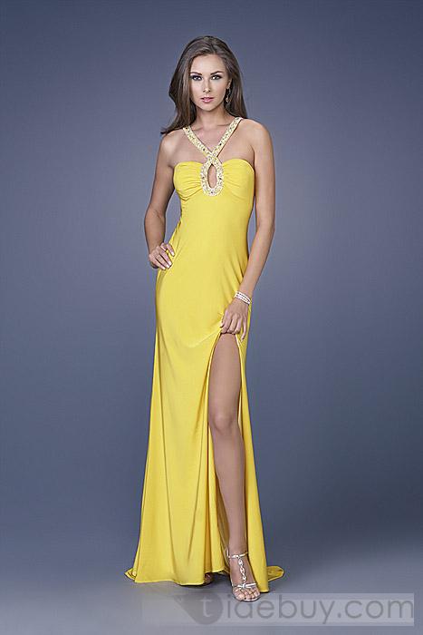 Vestidos de graduacion color amarillo Clearance