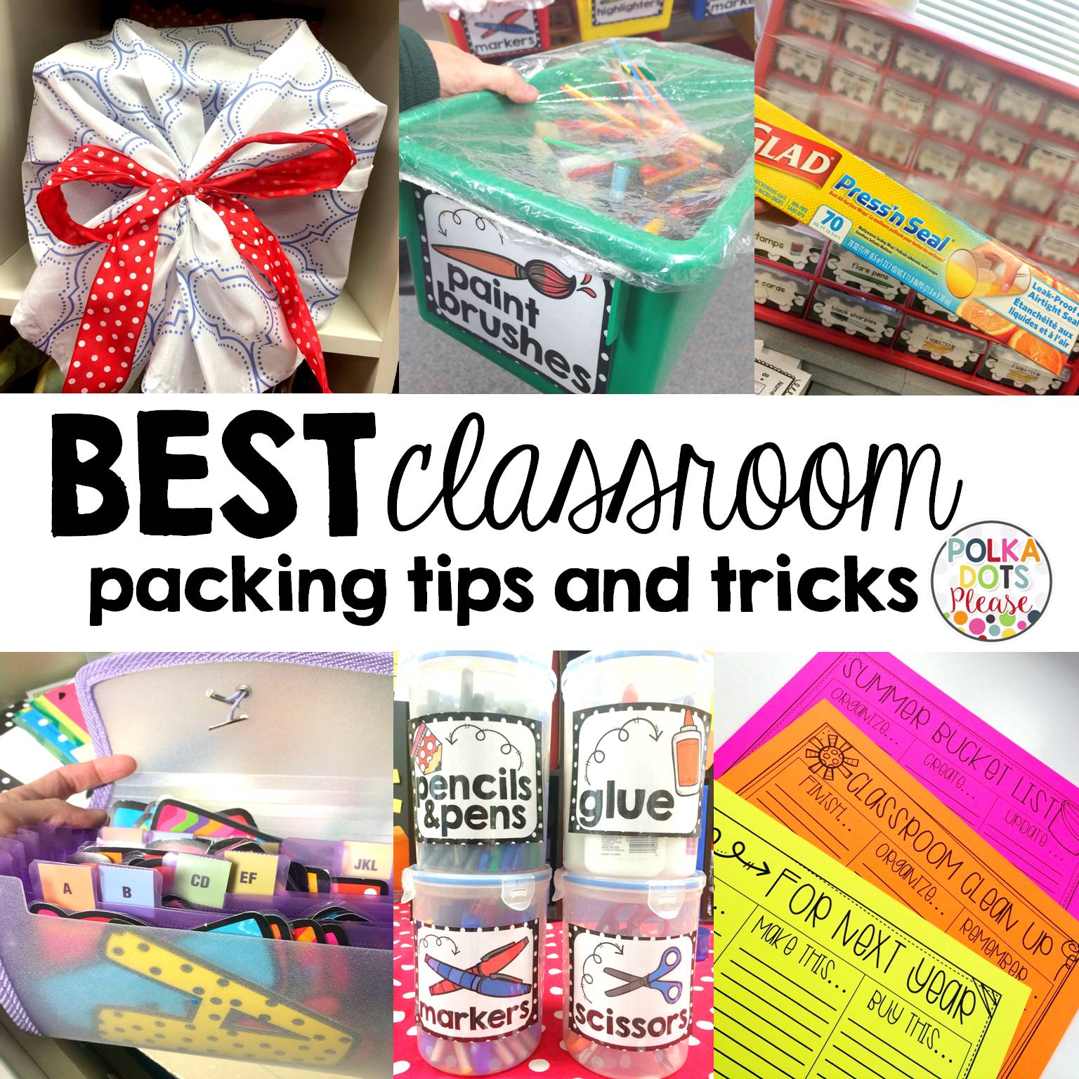 Classroom Cleaning and Packing Made Easy Polka Dots Please