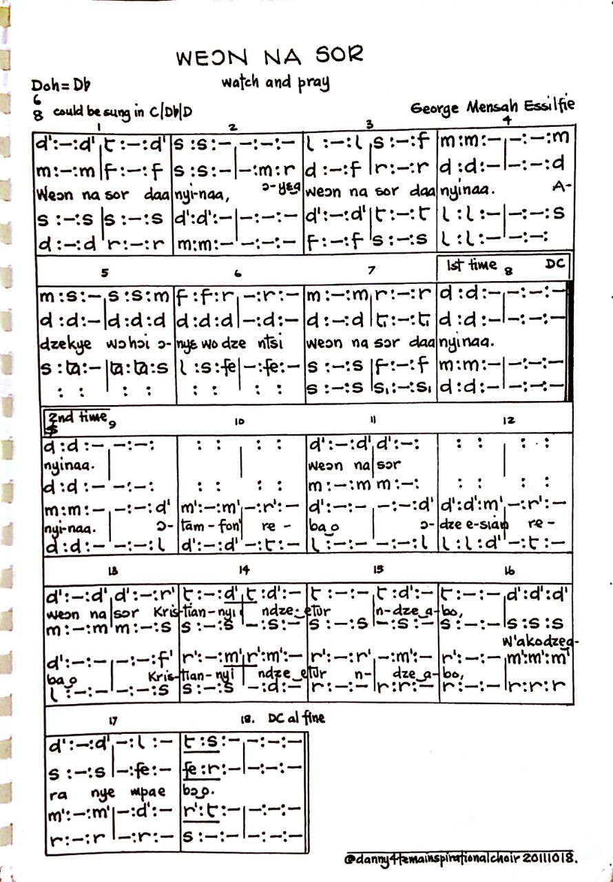 AFRICAN MUSIC IN TONIC SOLFA CHORAL