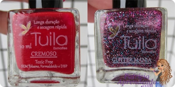 Comparação do vidrinhos Tuila