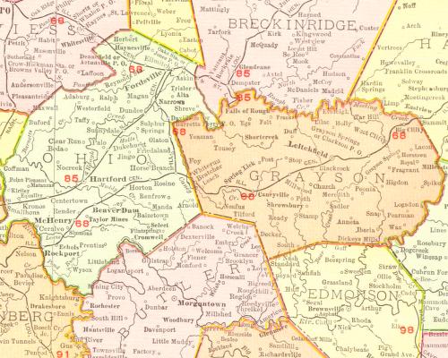 Maps of Ohio County KY: 1911 Map