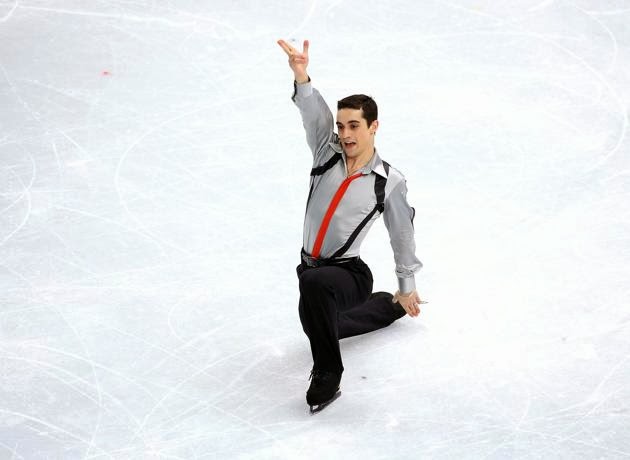 Javier Fernandez (ESP) udfører sit lange program ved Vinter OL 2014