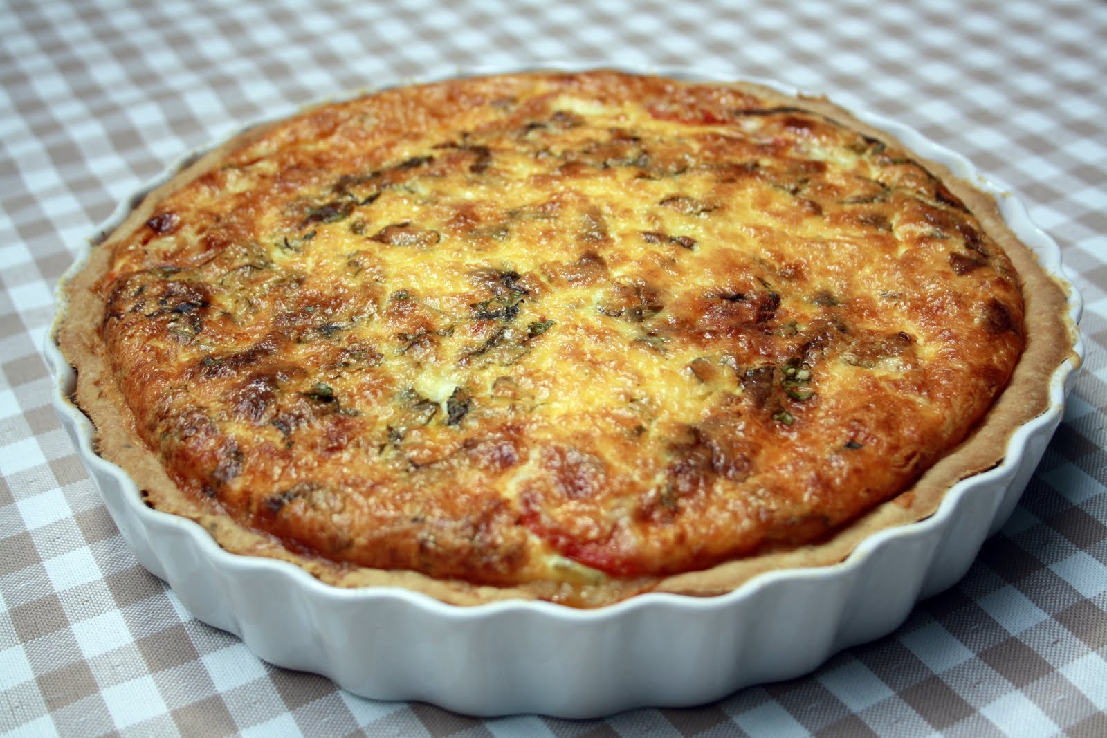 Cheese and Tomato Quiche