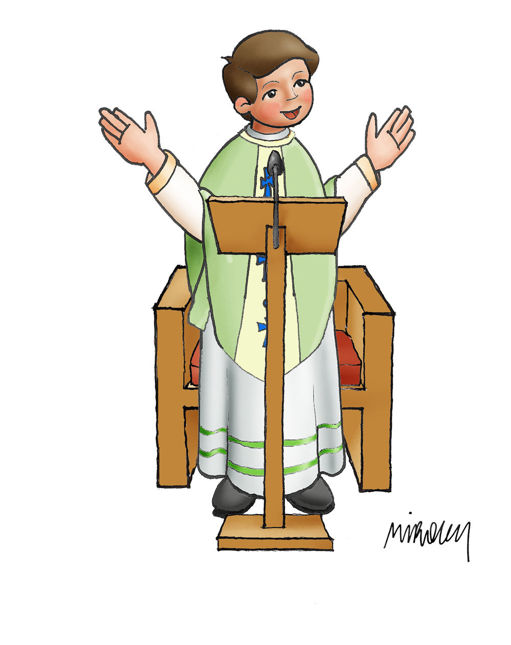 ® Colección de Gifs ® DIBUJOS DE SACERDOTES CELEBRANDO MISA