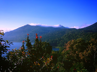 Natural Beauty Panorama Of The Forests Mountains And Lake Buyan From Wanagiri Village, Buleleng, Bali, Indonesia