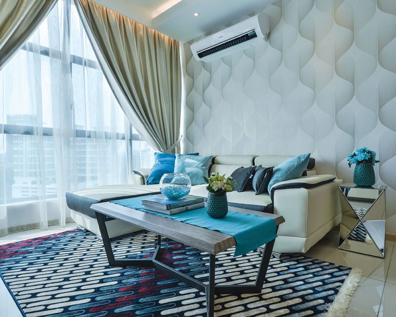 Gambar hiasan ruang tamu tema turquoise ~ Cikgu Norazimah