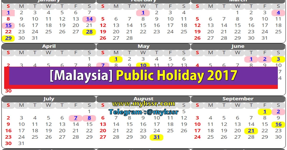 Malaysia Public Holiday 2017 - Mykssr.com