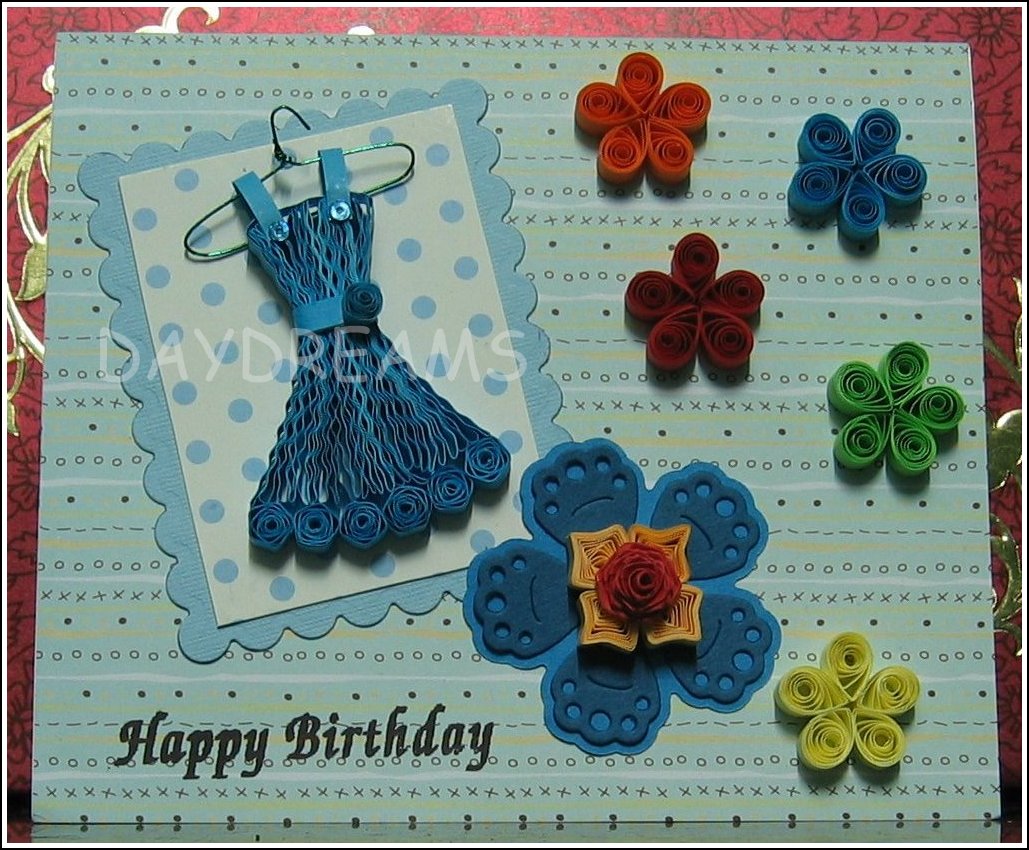 DAYDREAMS Quilled girl card