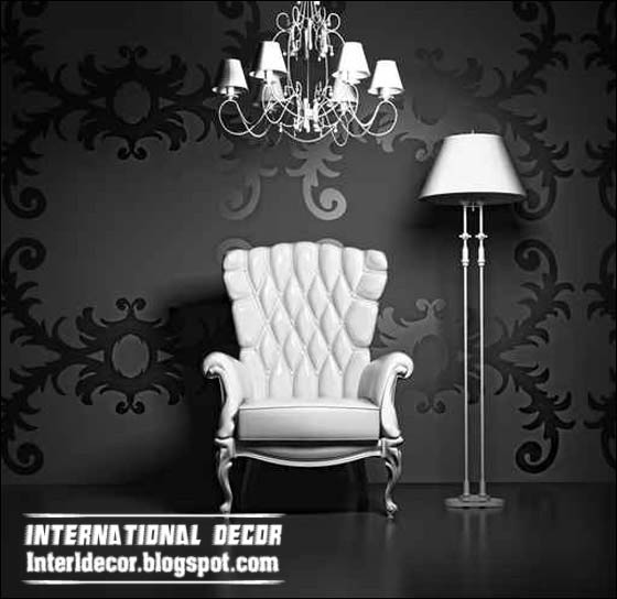 Home design International: Stylish black wallpaper designs and wall ...