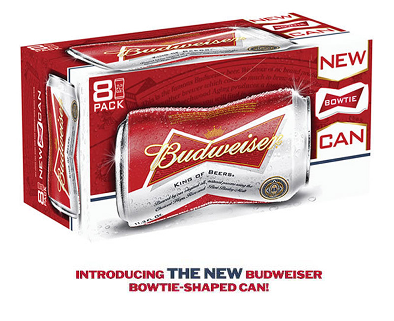 Learn about the new Budweiser Bow-tie Shaped Cans at if it's hip, it's here